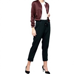 High Quality Plus Size Women’s Satin Jacket – <b>Lightweight</b> Stylish Full Satin Outerwear Casual Fashion Zip Up Jacket Wholesale - Product Image 6
