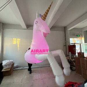 Suministro de diferentes formas de accesorios de animales disfraz de cabra inflable, marioneta temática de animales inflables blancos - Product Image 2