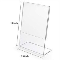 Support de présentoir de carte de prix en acrylique transparent en forme de L, étiquette de prix, support de carte de promotion, support de papier, haute qualité