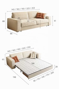 Canapé-<span class=keywords><strong>lit</strong></span> multifonctionnel pliable petit salon à double usage rétractable canapé-<span class=keywords><strong>lit</strong></span> <span class=keywords><strong>italien</strong></span> minimaliste pour la maison - Product Image 6