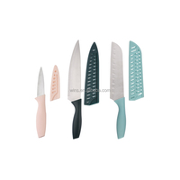 Ensemble de couteaux de cuisine en plastique avec gaine Couteau Santoku
