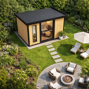 Maison d'hôtes préfabriquée, cabane de jardin élégante, salle de réception idéale pour les consultances ou les petites entreprises - Product Image 2