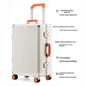 מזוודת טרולי איכותית, ניתנת להתאמה אישית, אופנתית, רב צבעונית, עמידה, קלת משקל, עשויה פוליקרבונט, לנסיעות, עסקים ולקולג'. - Product Image 3