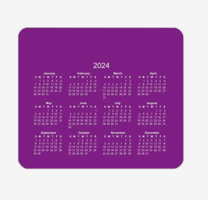Tapis de souris calendrier horizontal personnalisé avec logo, base antidérapante, pour bureau, ordinateur, événement promotionnel, cadeau - Product Image 1