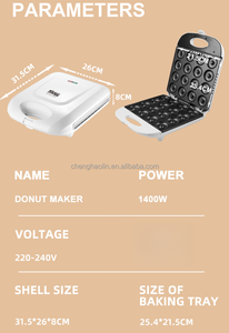 Máquina Eléctrica para Hacer <span class=keywords><strong>Donuts</strong></span>, de Gran Capacidad, con 16 Orificios, Calentamiento de Doble Cara, Revestimiento Antiadherente, Cocción Rápida y Saludable para el Desayuno - Product Image 2