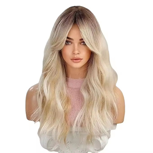 Pelucas de <span class=keywords><strong>Cabello</strong></span> Largo y <span class=keywords><strong>Ondulado</strong></span> de 22 Pulgadas para <span class=keywords><strong>Mujer</strong></span>, Peluca de <span class=keywords><strong>Cabello</strong></span> Sintético, Peluca de Fibra, <span class=keywords><strong>Cabello</strong></span> Sintético para Mujeres Blancas - Product Image 5