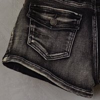 Shorts de mezclilla elásticos para mujer, corte ajustado, estilo Y2K, sexys, de tiro bajo, rasgados, casuales, desgastados, para verano