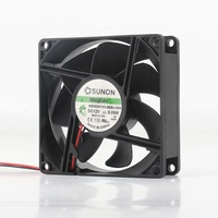 Kipas Pendingin Sunon 5V 24V 48V DC 12V 0.89W AC EC 8025 80X80X25MM 8CM Senyap untuk Kulkas Dua-kabel ME80251V3-Q03U-A99