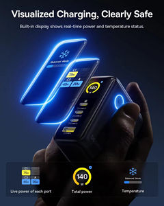 Cargador USB C Picogo de 140W, Cargador Rápido para Múltiples Dispositivos con 4 Puertos, Pantalla Inteligente y <span class=keywords><strong>Control</strong></span> Táctil, Tecnología GaN - Product Image 3
