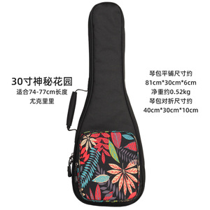 30-Inch Nylon <span class=keywords><strong>Ukulele</strong></span> Bag Guitarra Baixo <span class=keywords><strong>Ukulele</strong></span> Mochila Acolchoada Órgão Eletrônico Uso Saco De Instrumento - Product Image 6