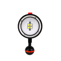 ARCHON S24V Lampe de plongée noire, LED CREE rouge et blanc, étanche IPX-8, lampe de photographie, lumière de remplissage, lumière sous-marine portable