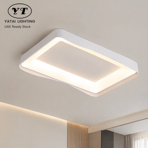 Modern Square Led <b>Ceiling</b> <b>Light</b> Surface Mount Remote Control Dimmable Acrylic Iron For Living Room Bedroom <b>Office</b> - Product Image 1