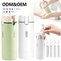 Flacon de voyage rechargeable 4-en-1 anti-fuite pour shampoing, lotion, démaquillant et flacons distributeurs étanches