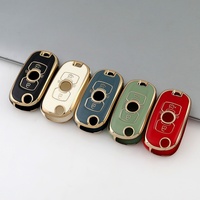 Housse de clé de voiture de luxe en TPU, bord doré, 4 boutons, étui pliable de protection, coque de télécommande Buick Allure
