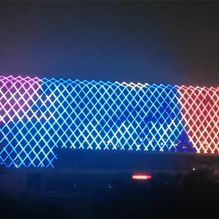 DC12V High Quality P143 RGB IP67 Flexible Full-Color LED Mesh Screen Outdoor Shopping Mall Lighting Digital Signage Displays