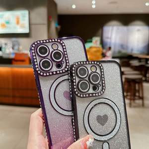 Cuore design diamante di tendenza custodia protettiva colorata per iPhone 13 12 11 Pro Max XR XS Max X 8 Plus per <span class=keywords><strong>samsung</strong></span> <span class=keywords><strong>M32</strong></span> 5g - Product Image 4