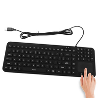 Harga terbaik 203 Keyboard medis lampu latar LED USB 2.0 tulisan tipe OEM ODM Keyboard proyeksi industri dengan tata letak AS & Inggris