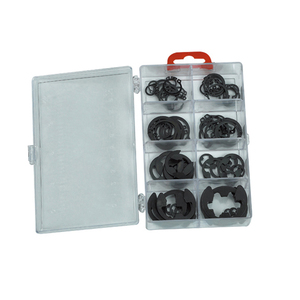 BSCI fabrika sıcak satış PS kutusu paketi 80 adet çeşitli boyutlarda demir E tipi istinat dış yıkayıcı klipler - Product Image 1