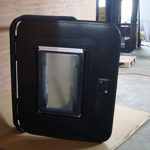 Offre Spéciale <span class=keywords><strong>prix</strong></span> direct d'usine porte de remorque en forme de larme de RV noir avec fenêtre de poussée porte en forme de larme de RV - Product Image 2