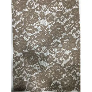 2019 cinza nylon poliéster floral composto rendas materiais duplas telas ligadas