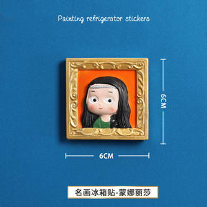 Résine réfrigérateur autocollant 3d tridimensionnel monde célèbre peinture personnages bijoux cadeaux arts et artisanat <span class=keywords><strong>aimant</strong></span> autocollant - Product Image 6