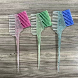 <span class=keywords><strong>Brosse</strong></span> à colorer les cheveux ionique avec logo personnalisé, double usage, peigne à queue de cheval, imperméable, mode, usage domestique, manche en plastique, 21 cm, vente en gros transfrontalière - Product Image 1