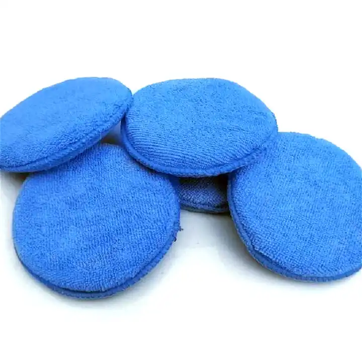 Wholesale Round Soft Microfiber Car Wax Applicator Pad Polishing Sponge for  Apply and Remove Wax Auto Care From m.