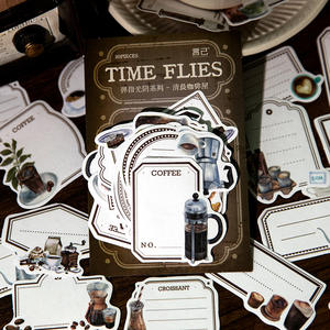 Paquete de pegatinas de papel, serie de tiempo de dedo Bala, cuaderno artístico Retro, bricolaje, Material de Base decorativo, 6 modelos, 30 Uds. - Product Image 3