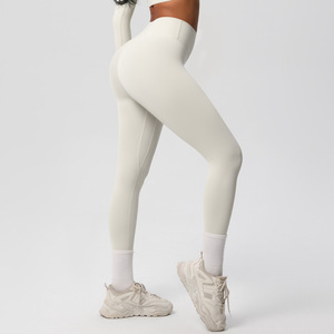 Pantalons de yoga Lulu, même style, nouveaux leggings de <span class=keywords><strong>fitness</strong></span> à effet push-up, brossés, à séchage rapide, amincissants, pantalons de survêtement serrés avec motif uni - Product Image 6