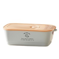 Boîte à lunch en céramique style Instagram, compartimentée, pour les employés de bureau, boîte à repas pour étudiants, boîte bento à trois compartiments