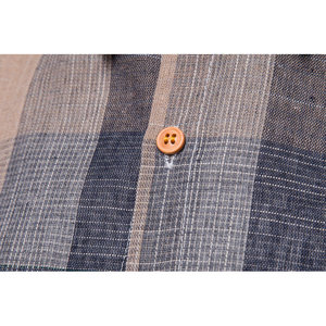 Chemise pour homme à rayures en coton, coupe ajustée, col rabattu, fermeture à boutons, grande taille, formelle, été, écologique, respirante - Product Image 3
