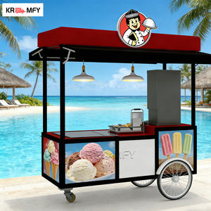 Carrito de Comida de Helados Eléctrico de Fibra de Vidrio con Diseño Moderno Decorativo para Exhibición en Hoteles Estrella - Product Image 4
