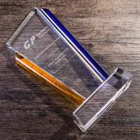 Plaque de récompense de voilier en cristal de trophée créatif personnalisé de qualité supérieure avec gravure Design de médaille unique