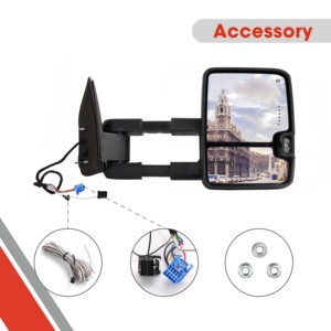 FARWIDE Gương Bên Kéo Xe Tải Cho Chevy Silverado GMC Sierra 2003 2004 2005 2006 Kèm Đèn Nước Chạy - Product Image 2