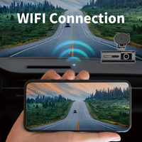 Nouvelles caméras de voiture 3CH de 3,16 pouces enregistrant en 4K + 1080P + 1080P DVR avec WIFI, boîte noire de voiture