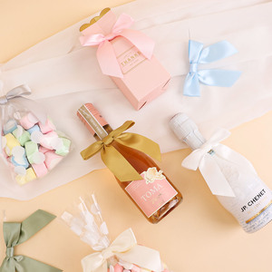 Stock 2.5 Inch 50 Pcs <strong>Gift</strong> Wrapping Basket Bridal Wedding Cake Packing Premade Craft Bow <strong>Satin</strong> Ribbon Twist Tie Bows Treat <strong>Bag</strong> - Product Image 3