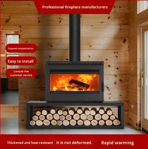 Estufa de Leña de Hierro Fundido de Alta Eficiencia Personalizada con Diseño Moderno para Sala de Estar y Uso Interior en Villas - Product Image 4