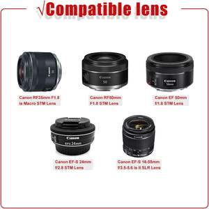 Étui pour appareil photo <span class=keywords><strong>Canon</strong></span> EOS Rebel T7/R100/R50V/T6/R8/R10/RP/SL3/T100 DSLR SLR et objectif 18-55mm/18-45mm avec bandoulière - Product Image 2