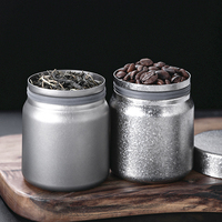 Boîte à thé en titane pur classique de haute qualité Herui, grande capacité, étanche à l'humidité, boîte à thé scellée de 220 ml, pot de camping pour la maison et les voyages