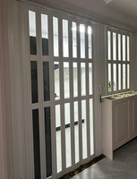 Porte coulissante pliante latérale en polycarbonate transparent, porte de sécurité moderne pour la maison, porte en plastique pliante, portes intérieures