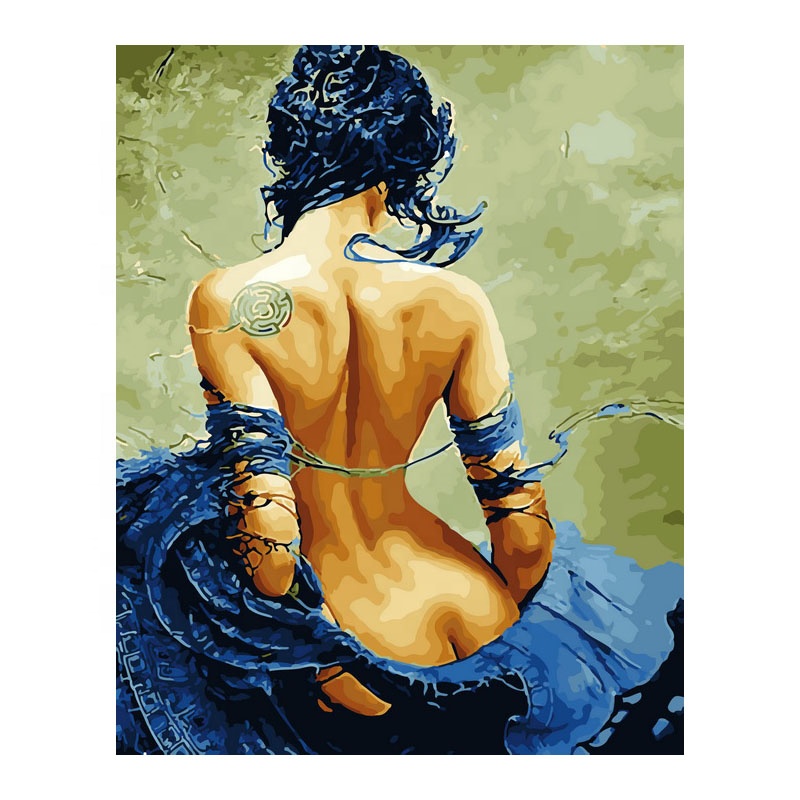 Peinture nue Fille sexy Peinture sur toile Peinture à la main par numéro pour adulte