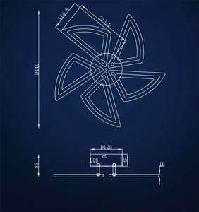 3000K 220V 65W White Warm LED <b>Ceiling</b> <b>Light</b> Indoor Living Room Bedroom 5 Spotlights Flower Shape Aluminum PVC Remote IP44 - Product Image 2