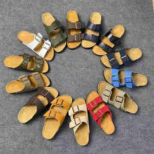 Usine Birkenstocks Vintage vache peau mocassins pour hommes et femmes doux été santé plage chaussures avec semelle souple diapositives pantoufles - Product Image 2