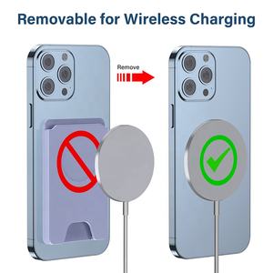 Portafoglio Magnetico Sottile Porta Carte Personalizzabile MagSafe da Uomo per 3 Carte per <span class=keywords><strong>iPhone</strong></span> 16 15 14 Pro Max - Product Image 5