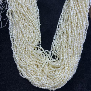 2-2.5 מ "מ לבן חזק קשי מים מתוקים טבעיים לא סדירים בארוק פנינים גדילי חוטי זהב - Product Image 5