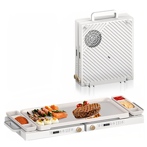 Cocina de inducción doble portátil, estufa de inducción plegable, placa caliente, quemador de encimera, 9 niveles de potencia, temporizador - Product Image 1