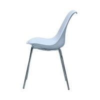 Chaises empilables en plastique avec structure en acier, chaises de salle à manger en plastique