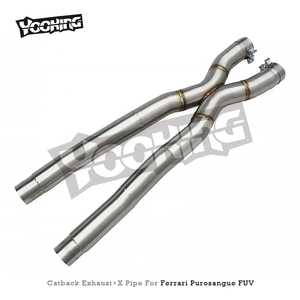 Reemplazo Directo de Fábrica para Ferrari Purosangue FUV V12 6.5L <span class=keywords><strong>2022</strong></span>+SS304, Silenciador Trasero con Tubo Intermedio X y Sistema de Válvulas Inteligentes - Product Image 3