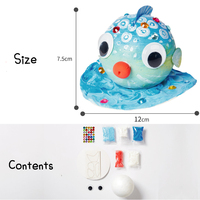 Jouet de peinture pour enfants, ensemble de bricolage mignon en argile de poisson, jouet éducatif de dessin pour garçons et filles