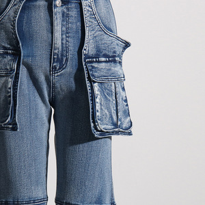 Big Pockets Patchwork Cargo <strong>Denim</strong> Pants <strong>Women</strong> 2024 Fashion High Waist Straight Wide Leg Jeans Harajuku Oversized Trousers